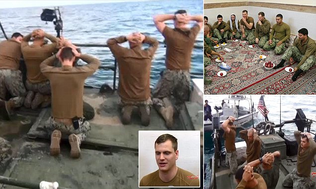 10 Prajurit Angkatan Laut AS Bertekuk Lutut di Depan Tentara Iran